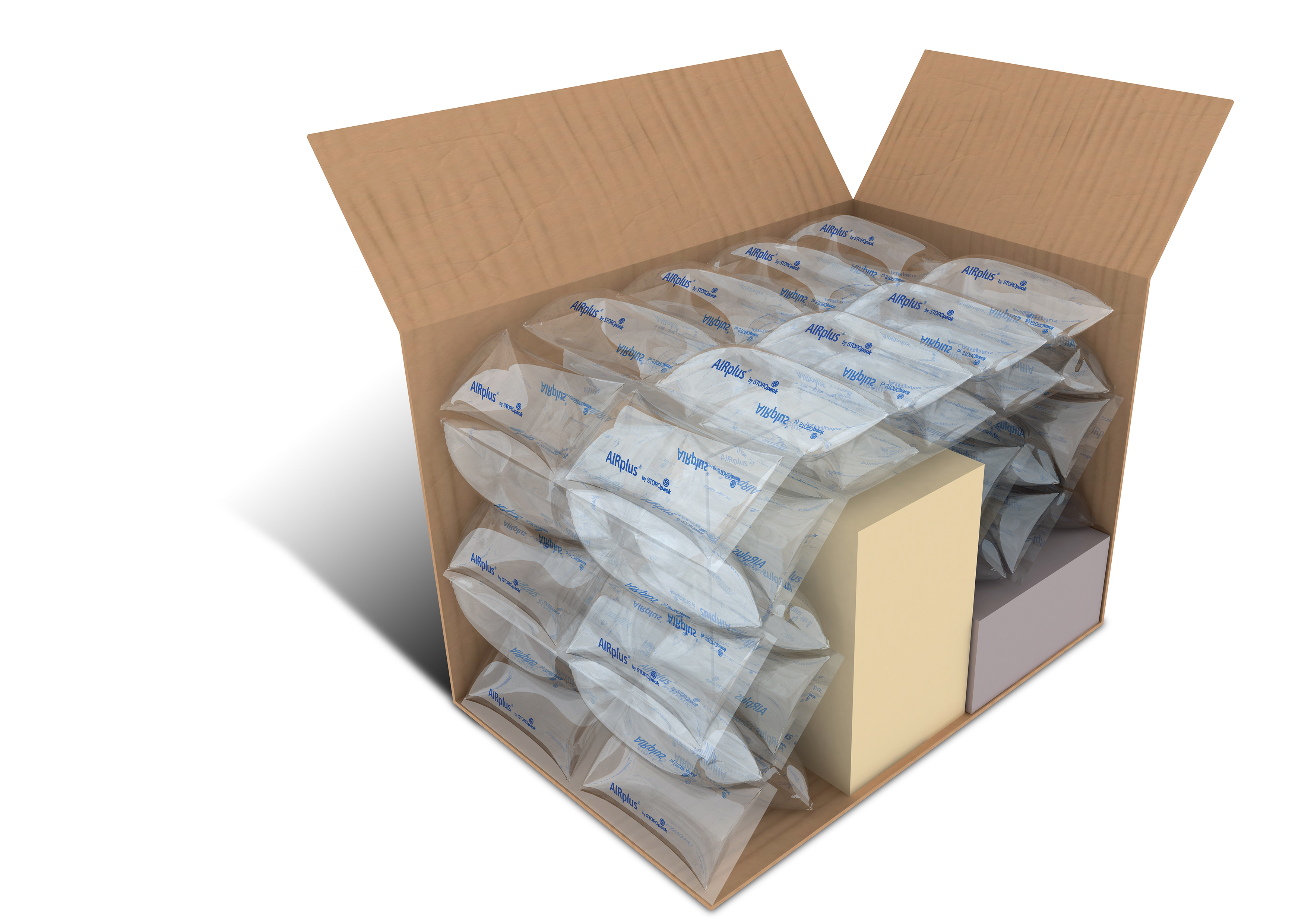 Non packaged. Гофрокороб XL 530 × 360 × 220. AIRPLUS воздушные подушки. Упаковка хрупких грузов. Упаковка коробки.